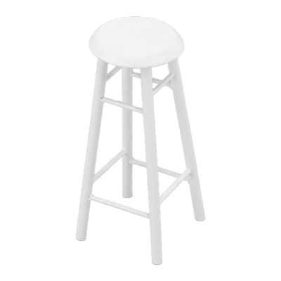 Miniature Dollhouse Bar Stool, 1:12 Scale Lifelike Mini Wooden Dining Chair Decor for Doll House Interior Furniture, Birch Wo