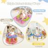 HONEY JOY Baby Bouncer Activity Center, 3-Stage Bouncing Activity Saucer & Playtime Mat & Activity Table, Toy-Bar, 3 Adjustable Heights, Foldable Activity Center for Infants & Toddlers(Pink) view 2