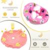 HONEY JOY Baby Bouncer Activity Center, 3-Stage Bouncing Activity Saucer & Playtime Mat & Activity Table, Toy-Bar, 3 Adjustable Heights, Foldable Activity Center for Infants & Toddlers(Pink) view 4