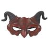 Ochine Demon Mask Devil Mask Halloween Masquerade Foam Mask Scary Red Half Face Ram Horn Devil Mask Cosplay Mask view 1