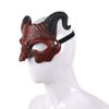 Ochine Demon Mask Devil Mask Halloween Masquerade Foam Mask Scary Red Half Face Ram Horn Devil Mask Cosplay Mask view 3