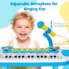 HONEY JOY Kids Piano Keyboard, 31-Key Electronic Piano Educational Musical Instrument Toy with Microphone, Sounds, Record Playback, Lights & Stool, Gift for Girls Boys (Blue) view 2