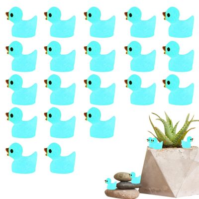 Fovolat Resin Ducks | 20 Tiny Ducks Miniature Figures Miniature Toys Fairy Garden Landscape Aquarium Ornament Potted Plants Decoration