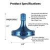 LOQATIDIS Precision Metal Spinning Top, Spin Smooth for A Long Time, Best Spin Time Over 8 Minutes, Perfect Balance Well Made EDC Desktop Gyro Toys for Adults | Unique Gift (Blue) view 2