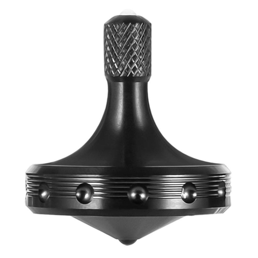 LOQATIDIS Precision Metal Spinning Top, Spin Smooth for A Long Time, Best Spin Time Over 8 Minutes, Perfect Balance Well Made EDC Desktop Gyro Toys for Adults | Unique Gift (Black)