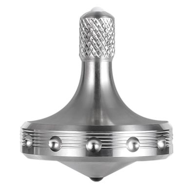LOQATIDIS Precision Metal Spinning Top, Spin Smooth for A Long Time, Best Spin Time Over 8 Minutes, Perfect Balance Well Made EDC Desktop Gyro Toys for Adults | Unique Gift (Silver)