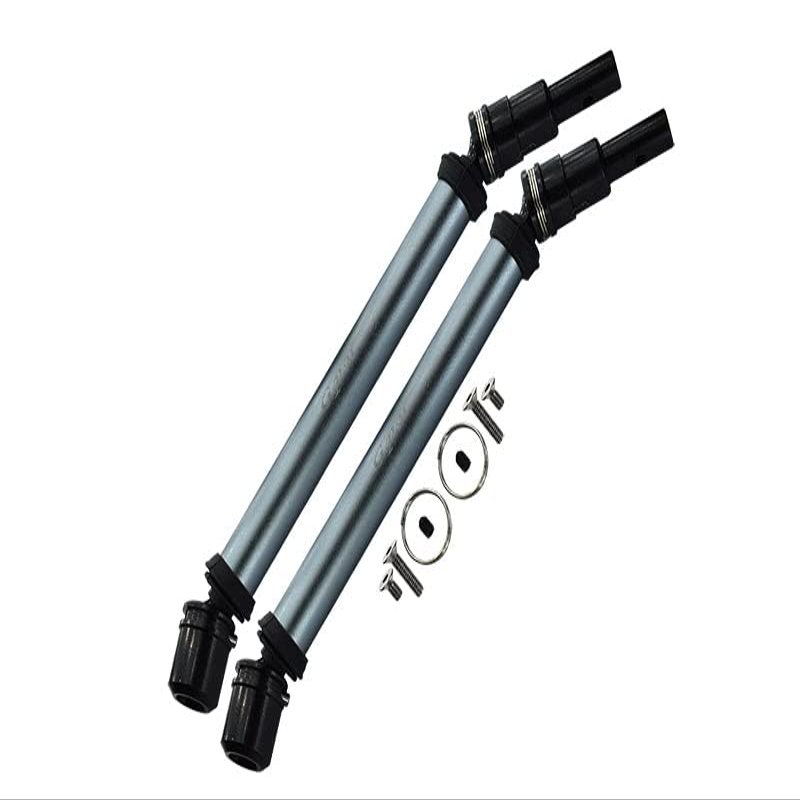 GPM for Arrma 1/10 Outcast 4X4 4S V2 BLX Stunt Truck Upgrade Parts Medium Carbon Steel+Aluminum Front Or Rear CVD Drive Shaft - 10Pc Set Gray Silver