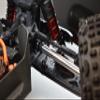 GPM for Arrma 1/10 Outcast 4X4 4S V2 BLX Stunt Truck Upgrade Parts Medium Carbon Steel+Aluminum Front Or Rear CVD Drive Shaft - 10Pc Set Gray Silver view 4