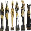 Ebros Gift Egyptian Classical Deities Osiris Thoth Seth Horus Anubis Bastet Set of 6 Miniature Figurine Gods of Egypt Dollhouse Miniature Figurines Legends of Ancient Egypt Collectible view 1