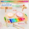Wingyz Kids Drum Set for Toddlers Baby Music Instruments 7 in 1 Montessori Preschool Musical Toys Children Drum kit Xylophone Tambourine Birthday Gifts for Boys and Girls view 4