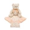 Haute Baby Hint of Spring Baby Keepsake Gift Set  Includes Decorative Plush Bear, Floral Blanket with Tulle Trim & Matching Cap  Elegant Newborn Gift Presentation view 1