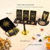 78 Tarot Cards with Guidebook - Tarot Deck Gift Set with Tarot Cloth & Holder, Chakra Stones & More, Black Tarot Cards Deck Fortune Telling Game Craft Cardboard for Beginners and Expert Readers view 2