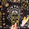 78 Tarot Cards with Guidebook - Tarot Deck Gift Set with Tarot Cloth & Holder, Chakra Stones & More, Black Tarot Cards Deck Fortune Telling Game Craft Cardboard for Beginners and Expert Readers view 4