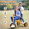 Kids Tricycle for Age 2-6, Big Wheel Kids Trike Bike, Preschool Daycare Outdoor Tricycle with Airless Rubber Tires and Non-Slip Pedals, Gift for Boys and Girls view 2