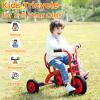 Kids Tricycle for Age 2-6, Big Wheel Kids Trike Bike, Preschool Daycare Outdoor Tricycle with Airless Rubber Tires and Non-Slip Pedals, Gift for Boys and Girls view 2