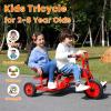 Kids Tricycle for Ages 2-8, Kids Trike Bike, Preschool Daycare Tandem Tricycle with Adjustable Seat, Airless Rubber Tires and Rear Padded Seat, Gift for Boys and Girls view 2