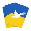 Brian Bula Ukraine Playing Cards Unique Poker Cards with White Peace Dove on Blue and Gold Ukraine Flag view 1