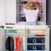Large Storage Baskets Bins 2 Pack Christmas Snowflake Collapsible Storage Box Laundry Organizer for Closet Shelf Nursery Kids Bedroom Baby It's Cold Outside Winter Navy Blue view 3