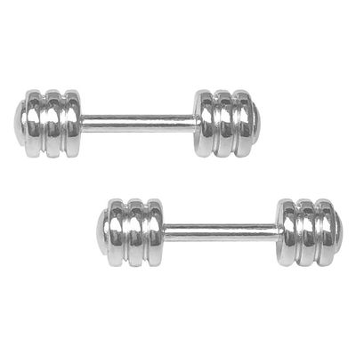 ibasenice Mini Dumbbell Model 1.1X0.94X0.31 Inch Realistic Simulation Gym Toy Dumbbells Miniature Dollhouse Decoration Accessory