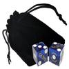Genuine Cal Neva Reno Casino Dice Blue Polished w/Pouch + Craps Dealer 36" Rattan Dice Stick (Cyber-Deals Bundle) view 2