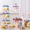Gyufise 24Pcs Happy Birthday Cupcake Toppers Glitter Cupcake Food Picks for Celebrating Happy Birthday Theme Party Cake Decorations Supplies Deep Blue view 4