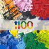 1100 Pieces Building Blocks, Compatible with All Major Brands, Classic Bulk Blocks, Includes Wheels, Door, Window, Street Lights view 1