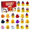 Christmas Advent Calendar 2022, 24Pcs Christmas Cute Rubber Ducky Bath Toy, Surprise Collectible Figures Toys for Kids, Creative, Perfect for Decoration, Party Favors, Birthday view 1