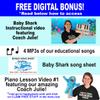 The HAPPY PIANO KIT-Preschoolers Book & Color Keyboard Stickers w/QR Codes. in preschools Across USA! Kids Toddlers 3-5. Easy! Beginner Music, Baby Shark Lesson Video (Digital). 50K Kids Since 2006! view 3