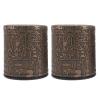 2pcs Patterned Dice Cup Dice Stacking Cup Straight Screen Cup Bar Supplies Egypt Party Dice Containers Dice Rolling Holder Stacking Cups Braces Color Cup Delicate Leather view 1