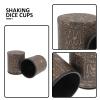 2pcs Patterned Dice Cup Dice Stacking Cup Straight Screen Cup Bar Supplies Egypt Party Dice Containers Dice Rolling Holder Stacking Cups Braces Color Cup Delicate Leather view 3
