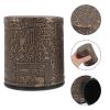 2pcs Patterned Dice Cup Dice Stacking Cup Straight Screen Cup Bar Supplies Egypt Party Dice Containers Dice Rolling Holder Stacking Cups Braces Color Cup Delicate Leather view 4