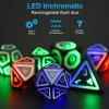HTPOW Light up LED Dice Set of 7 USB Rechargeable Light Up DND Dice with Charging Box, Shake to Glowing Dice for Dungeons and Dragons Role Playing Dice Tabletop Games view 2
