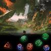 HTPOW Light up LED Dice Set of 7 USB Rechargeable Light Up DND Dice with Charging Box, Shake to Glowing Dice for Dungeons and Dragons Role Playing Dice Tabletop Games view 4