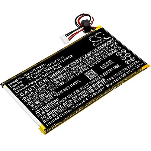 Ejjinenbby (3200mAh/3.7V) Replacement Battery for Leapfrog LeapPad 31565 Platinum 7" XDi Ultra LeapPad Platinum Kids Learning MLP4063112 800-10067 MP5461110 Battery