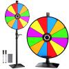 EBLIKI 24" Prize Wheel - Dual Use Tabletop or Height Adjustable Floor Stand Heavy Duty Spinner Wheel of Fortune with 12 Slots & Dry Erase & Eraser for Carnival, Trade Show, Fortune Spinning Game view 1
