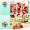 EBLIKI 24" Prize Wheel - Dual Use Tabletop or Height Adjustable Floor Stand Heavy Duty Spinner Wheel of Fortune with 12 Slots & Dry Erase & Eraser for Carnival, Trade Show, Fortune Spinning Game view 2