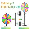 EBLIKI 24" Prize Wheel - Dual Use Tabletop or Height Adjustable Floor Stand Heavy Duty Spinner Wheel of Fortune with 12 Slots & Dry Erase & Eraser for Carnival, Trade Show, Fortune Spinning Game view 3