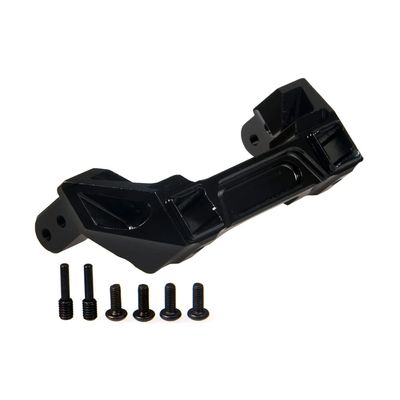 TRX4 Front&Rear Bumper Servo Mounts Aluminum Alloy Bumper Protective Mounts for 1/10 Traxxas TRX-4 RC Crawler Truck Part ( Color : Rear Black )