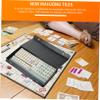 BESPORTBLE 1 Set Mini Mahjong Set Travel Mahjong with Majiang Table Travel Game Supplies for Western -Jongg Play with Carrying Case view 3