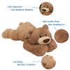 Doireum Weighted Stuffed Animals, Weighted Bear Stuffed Animal Toy Brown Bear Plush Throw Pillow Gifts for Boys Girls, 11.8 inch view 3