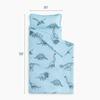 Wake In Cloud - Toddler Nap Mat with Pillow and Blanket, for Kids Boys Ages 3 Plus in Kindergarten Daycare Preschool, Roll Up Sleeping Bag, Jurassic Dinosaur Dino, Light Blue, Standard view 2