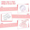 Rakki Dolli Doll Clothes & Accessories 3-Piece Set - Includes Pink & Beige Striped Skirt, Hat & White Underwear - Fashionable Skirt Dress Set for Baby Dolls (No Doll & Shoes) view 3