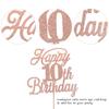 Rsstarxi 1 Pack Happy 10th Birthday Cake Topper Glitter 10 & Fabulous Cheers to 10 Years Old Birthday Cake Pick for Celebrating 10th Birthday Anniversary Party Cake Decorations Supplies Rose Gold view 2