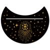 GORGECRAFT 5 x 4 Inch Wooden Tarot Card Stand Black Moon Shaped Tarot Card Altar Display Holder for Witch Divination Tools Tarot Decor Wiccan Supplies, Hands and Evil Eye view 1