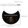 GORGECRAFT 5 x 4 Inch Wooden Tarot Card Stand Black Moon Shaped Tarot Card Altar Display Holder for Witch Divination Tools Tarot Decor Wiccan Supplies, Hands and Evil Eye view 2