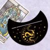GORGECRAFT 5 x 4 Inch Wooden Tarot Card Stand Black Moon Shaped Tarot Card Altar Display Holder for Witch Divination Tools Tarot Decor Wiccan Supplies, Moon Phase and Snake view 3