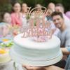 Rsstarxi 1 Pack Happy 100th Birthday Cake Topper Glitter 100 & Fabulous Cheers to 100 Years Old Cake Pick for 100th Birthday Anniversary Party Cake Decorations Supplies Rose Gold view 4