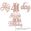 Rsstarxi 1 Pack Happy 40th Birthday Cake Topper Glitter 40 & Fabulous Cheers to 40 Years Old 40th Birthday Cake Pick for Celebrating 40th Birthday Anniversary Party Cake Decorations Supplies Rose Gold view 2