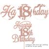 Rsstarxi 1 Pack Happy 18th Birthday Cake Topper Glitter 18 & Fabulous Cheers to 18 Years Old Birthday Cake Pick for Celebrating 18th Birthday Anniversary Party Cake Decorations Supplies Rose Gold view 2