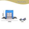 HANQIANN Police Station Playset Toy,Building City Police Scenes Train Set Compatible with All Wooden Train Tracks,Educational Train Accessory Toys for Boys and Kids (Assembly Required) view 4